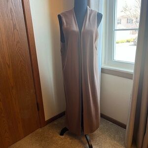Tahari long open sweater vest
